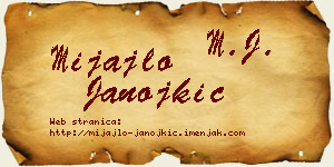 Mijajlo Janojkić vizit kartica